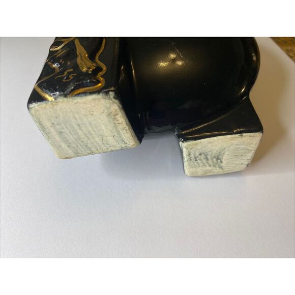 Vintage FAPCO 1930 Joan Lea Creations Shanghai Black 22K Gold Disk Asian Vase - Picture 10 of 16